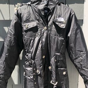 Long north face winter jacket